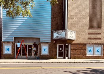 The new temporary signage is up, signaling the momentum building behind for North Fork Arts Center