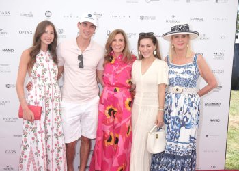 Alexandra, Bradley, Maria Fishel, Julie Romo Auclair, Ruth Miller at the RAND Luxury Car Show