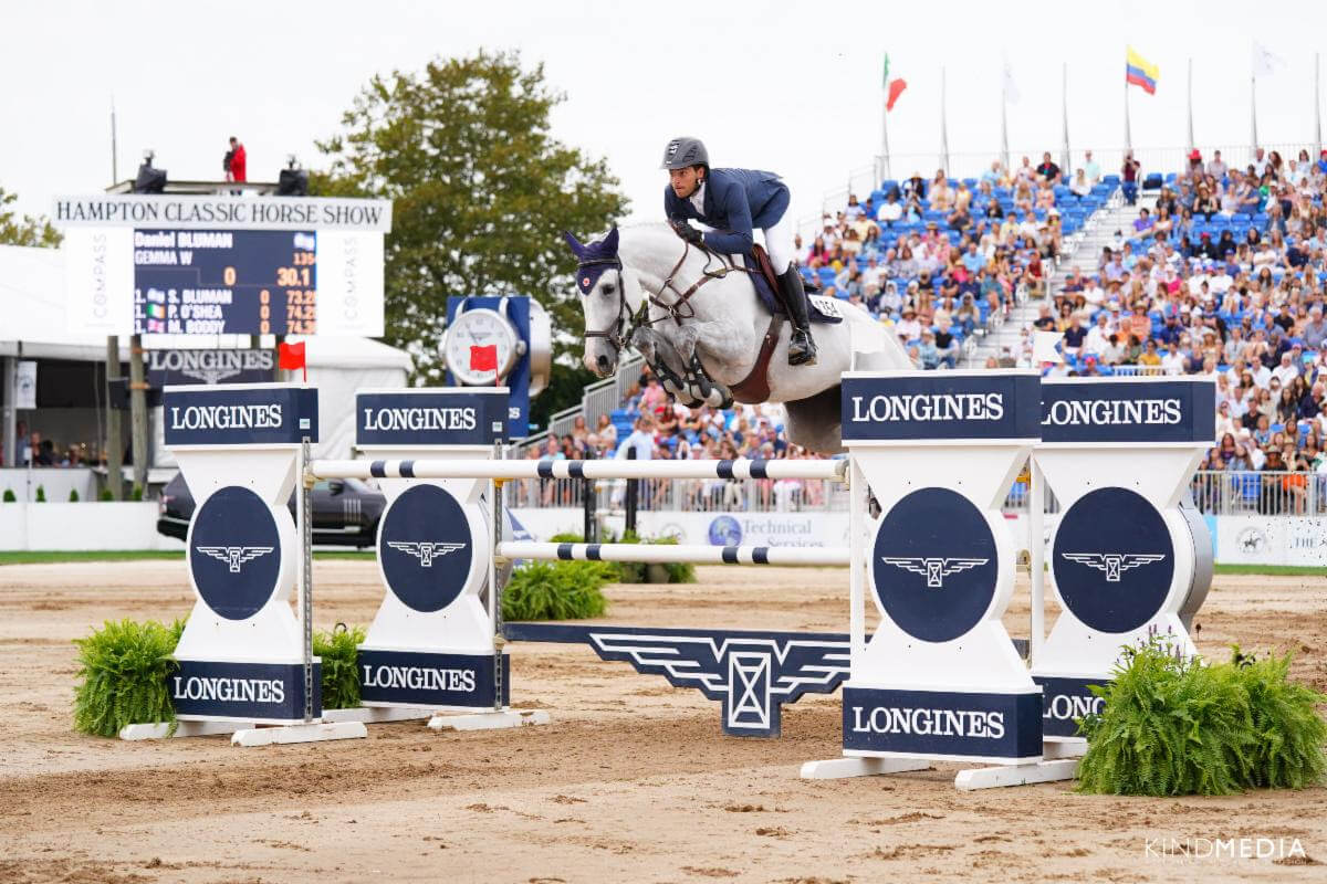 Daniel Bluman (ISR) and Ladriano Z won the $425,000 Longines Hampton Classic 5* Grand Prix