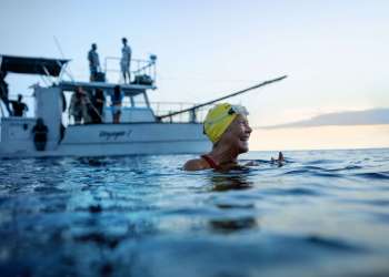 Annette Bening as Diana Nyad in 