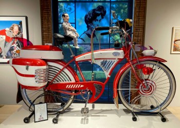 Pee-wee Herman's modified 1953 Schwinn DX Cruiser at The Church in Sag Harbor