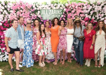 Sean Koski, Brian Kelly, Sutton Stracke, LeeAnne Locken, Ally Shapiro, Jill Zarin, Luann deLesseps, Jennifer Fessler, Kristen Takeman, Cynthia Bailey, Braunwyn Windham Burke, Barbara K at Jill Zarin's Luxury Luncheon