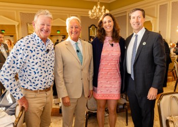 Dr. Guy Harvey, Douglas Evans, Jessica Harvey, William Shepherd at Ocean Conservation Breakfast