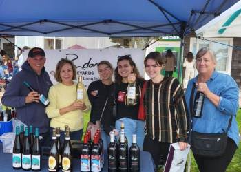 Pindar Damianos, Joan MacNaughton, Lucy Pruzan, Sara Tavakolian, Ava McEnroe, Linda Brown at Montauk Festival