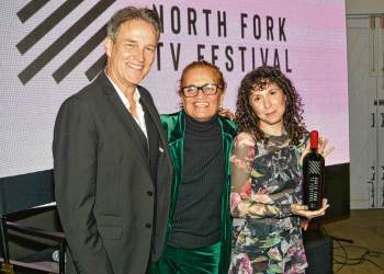 Stephen Moyer moderated a panel with “Who’s Annie?” star Annie Pisapia and creator Sophia Peer at the North Fork TV Festival 2023