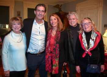 Linda Beck, Robert Schwenk, Emile Jackson, Francesca Dricot at the Southampton History Museum's Designer Tree Auction