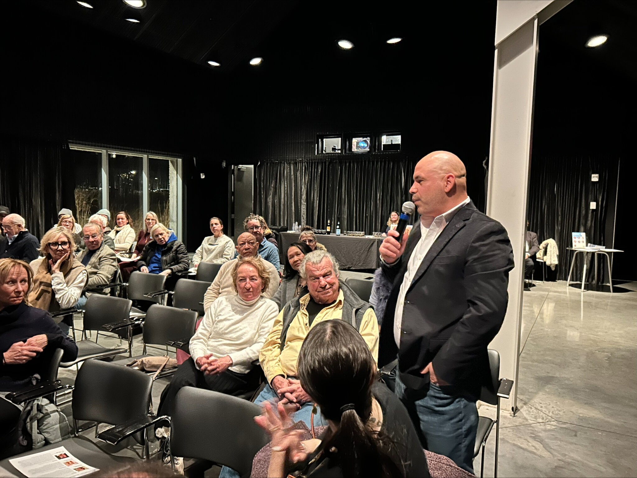 R.AIRE Executive Chef Alex Bujoreanu at BizShine Q&A at the Parrish Art Museum