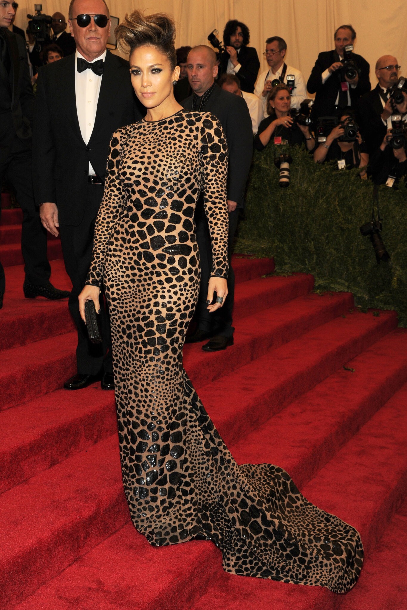 Jennifer Lopez wears Michael Kors for "PUNK: Chaos to Couture" at the 2013 Met Gala