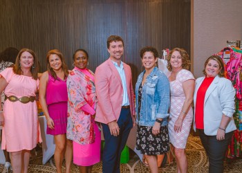 Board Erin Maddox, Robyn Raphael-Dynan, Charlotte Leonard, Kevin Elwell, Ludy Underwood, Jennifer Thomason, Lauren McClel at Habitat for Humanity's Women's Build Kick-Off Party