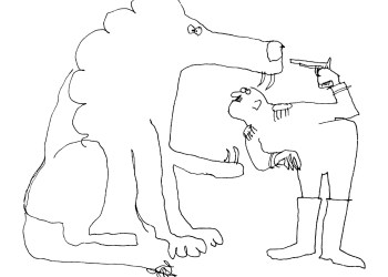 Lion tamer ducks into the mouth Cartoon by Dan Rattiner