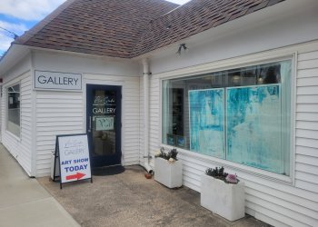 Listed as a Main Street address, Art Studio Hamptons Gallery's entrance can be found a few feet down Glovers Lane.