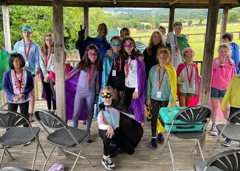 The Veganza Animal Heroes book series world tour stop in Dublin, Ireland, where SPCA summer campers donned capes, participated in Veganza Animal Heroes rescue stories and enjoyed a vegan picnic lunch of veggie falafel wraps and organic pears from the Happy Pear.