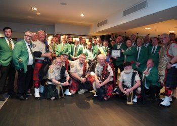 American Legion Pipes & Drums, Friends of Erin and Grand Marshal Puck Dolan at Friends of Erin Gala