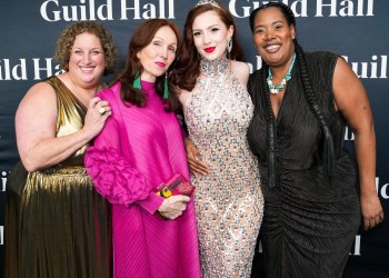 Amy Kirwin, Andrea Grover, Lola Rita Lama, Andrina Wekontash at Guild Hall's Achievement Awards Dinner