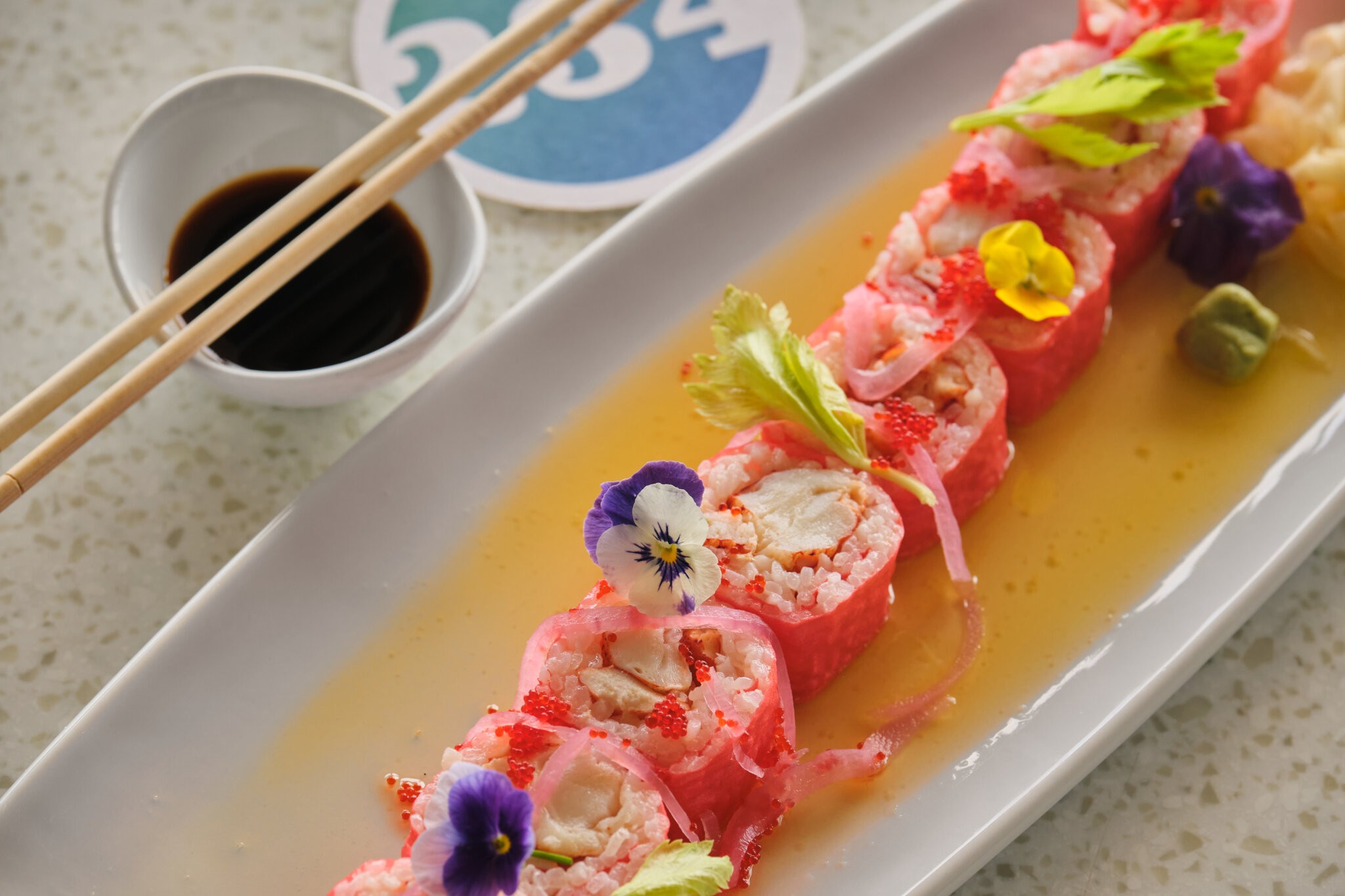 Oceans 234 offers lobster sushi, sliced sashimi and more.