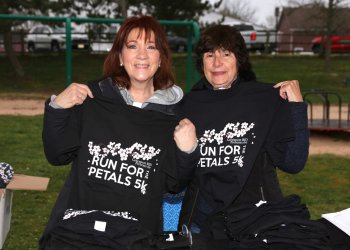 BID President Nancy Kouris, Linda Kessler at 5K Run