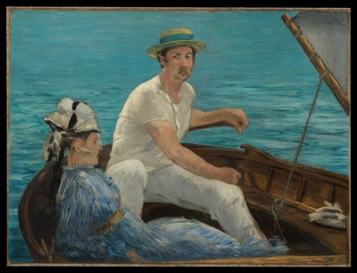 Edouard Manet's "Boating" (1874, oil on canvas)