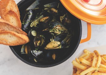 Enchanté mussels and frites