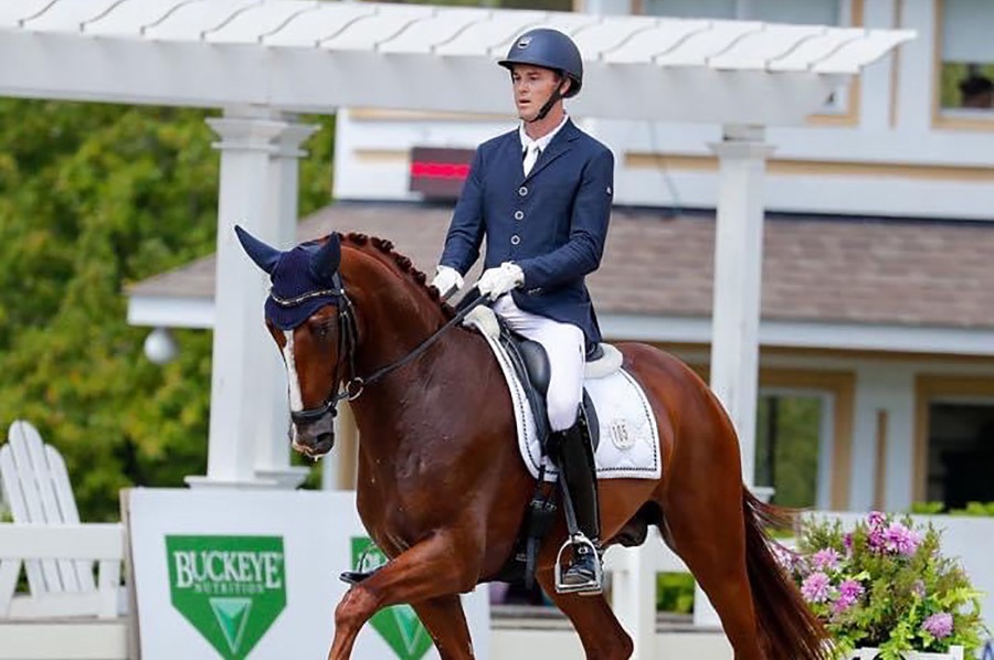 Caleb Scroggins doing dressage Cropped