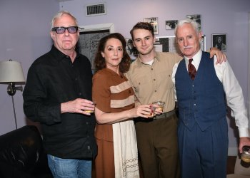 Director Scott Wittman, Talia Balsam, Harry and John Slattery at The Subject Was Roses