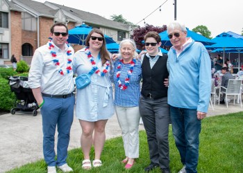 Eddie Moan, Alice Thompson, Dede Gotthelf, Shane and Terry Moan at Memorial Day BBQ