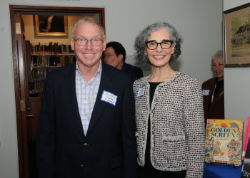 Library Board President Thomas White, Library Executive Director Lisa Michne at Hampton Library Campaign Party