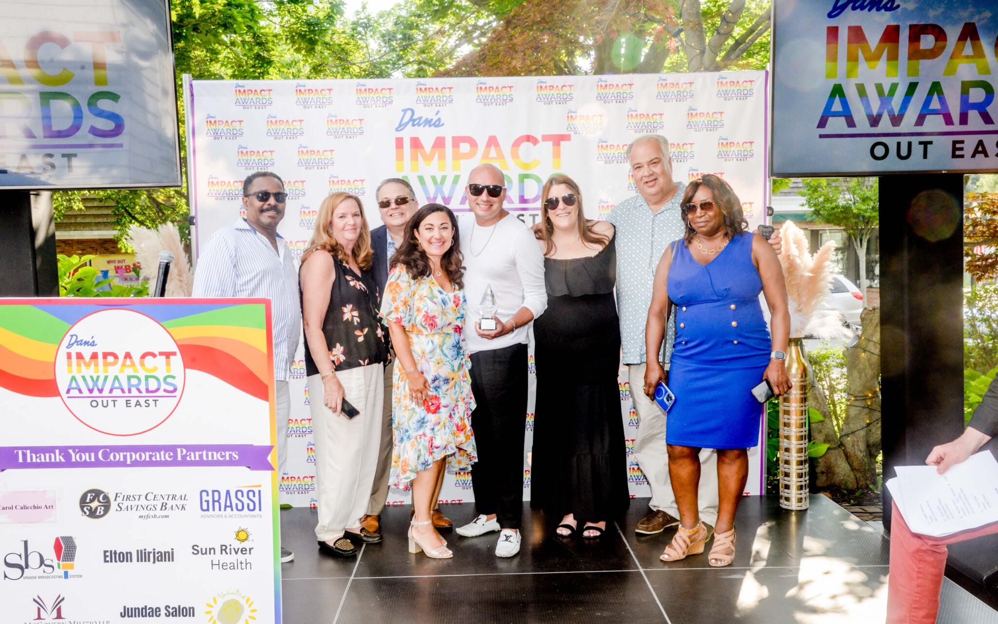 2023 Dan's Out East End Impact Awards honoree Michael Serao and team