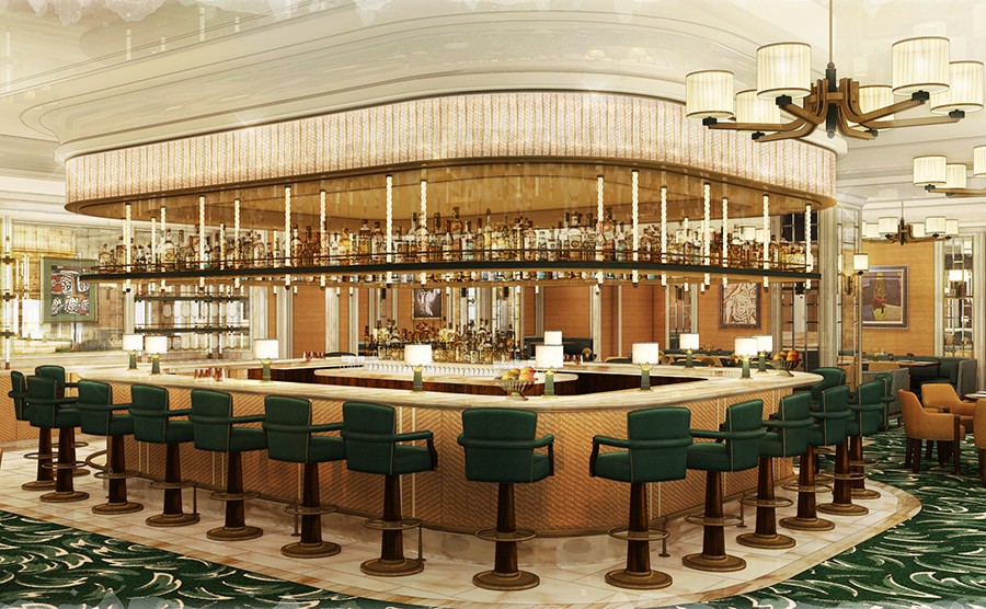 Render of the Bourbon Steak dining room