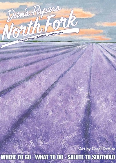 July, 2024 Dan's North Fork cover art by Carol DeVito