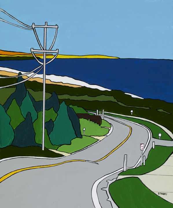 Mike Stanko's "Old Montauk Highway" (acrylic, 20" x 24")