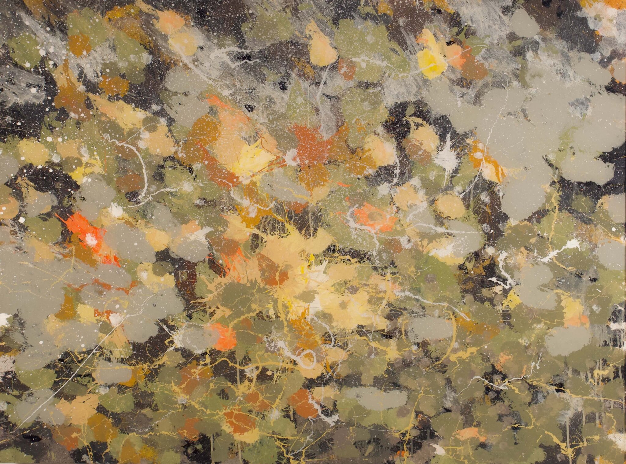 Ben Miller's "White Chuck River, WA" (March 21, 2023, acrylic on polycarbonate, 36" x 48")
