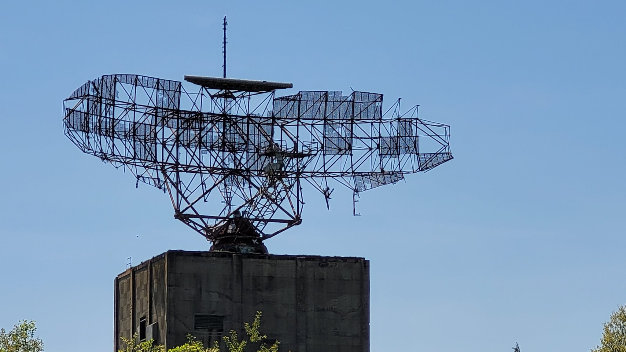 The crumbling SAGE radar tower at Camp Hero in Montauk today (Brian Minnick)