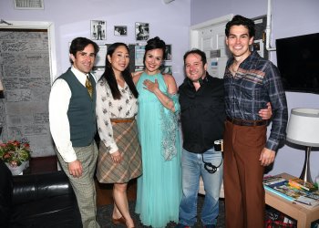 Cast Brett Ryback, Stella Kim, Olivia Hernandez, Ben Rauch, Rodney Ingram at Master Class Opening