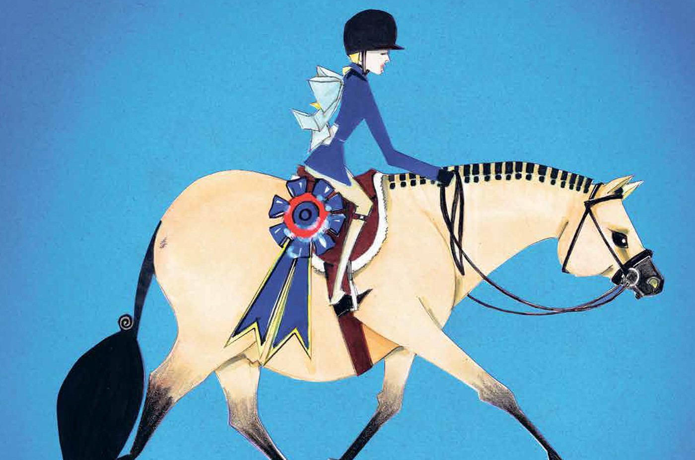 August 23, 2024 Dan's Papers cover art (detail) by Mark Badgley for the Hampton Classic Horse Show