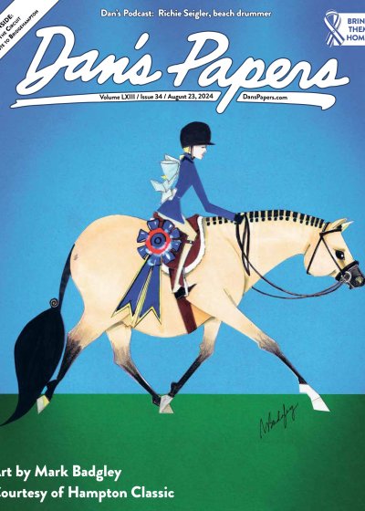 August 23, 2024 Dan's Papers cover art by Mark Badgley for the Hampton Classic Horse Show