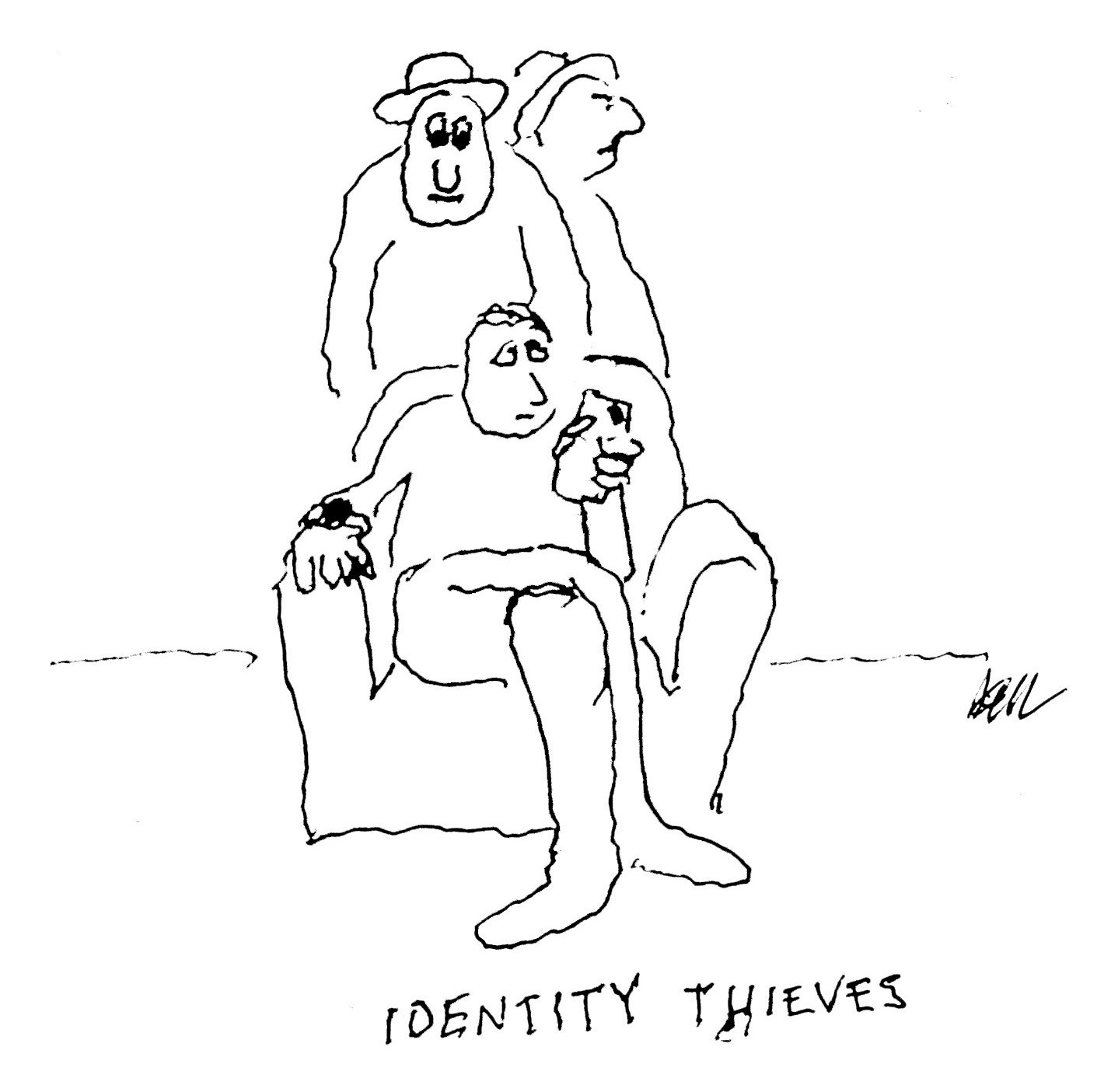 Identity thieves cartoonn by Dan Rattiner