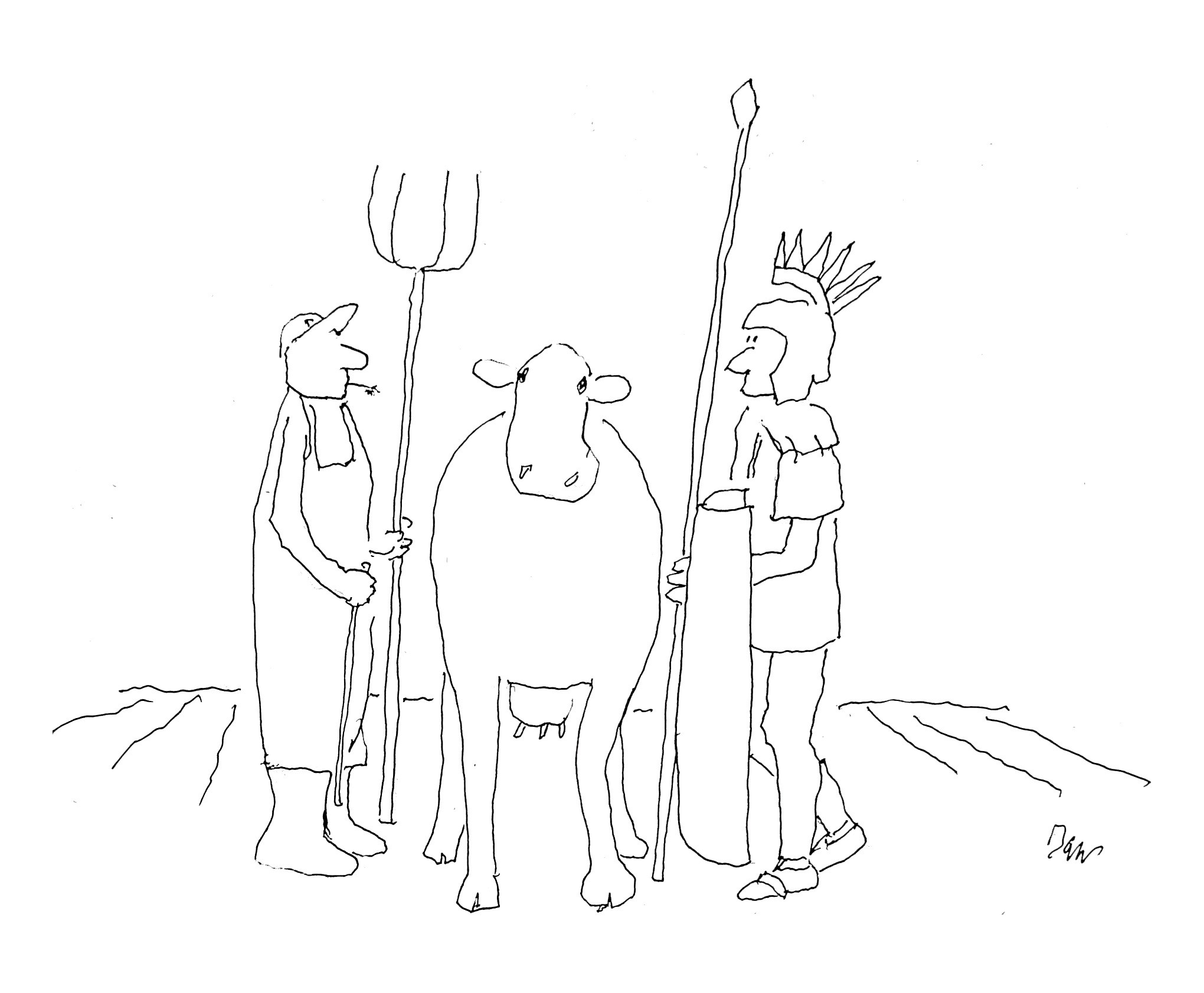 Cow cartoon by Dan Rattiner