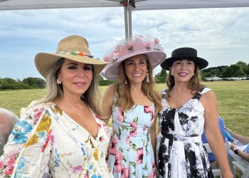 Dianna Passarelli, Host Maria Fishel, Ann Vanness at Polo Cocktail Party