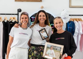 Emily Tisch Sussman, Joey Wolffer, Lisa Frohlich at Electric Merch Co. Pop Up