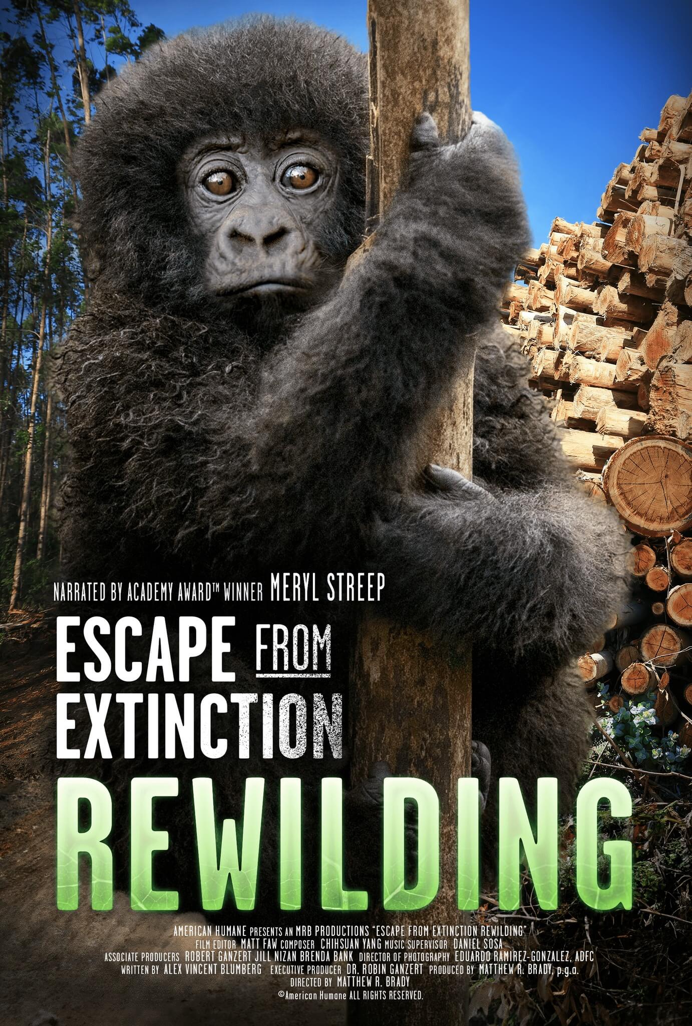 "Escape from Extinction Rewilding" poster