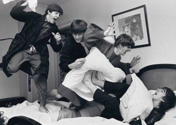 August 30, 2024, Dan's Papers cover art (detail) featuring photo of The Beatles in a pillow fight by Harry Benson