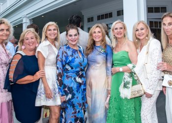 Mar Morosse, Rebecca Seawright, Elizabeth Steimberg, Sylvia Hemingway, Maria Fishel, Ruth Miller, Katlean DeMonchy, Pamela Dove at Southampton Hospital Foundation Fundraiser