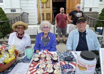 Marge Finke, Connie and Ed Moneypenny at Southampton 4th of July Parade