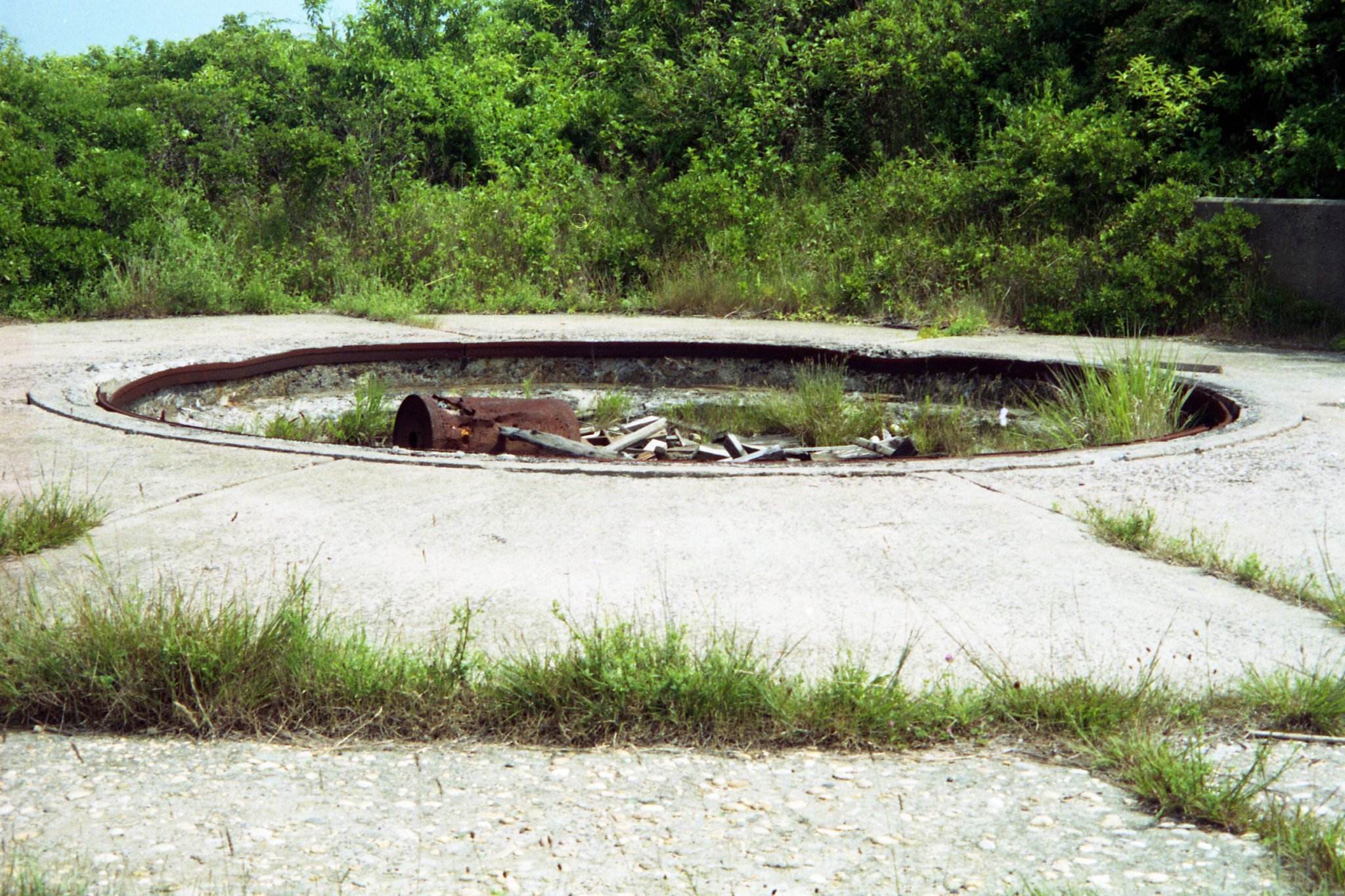 Gun emplacement at Camp Hero in Montauk from "Montauk Is Strange" by Brian Minnick