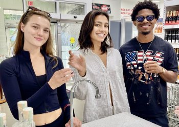 Morgan Jewel, Lilly Ball, Temar Teatle at Bottle Signing