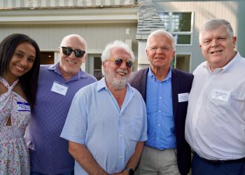 Natalie and Mike Koegler, Gordon Herr, NYS Assemblyman and Honoree Fred Thiele, Rich Schaffer at Summer Party