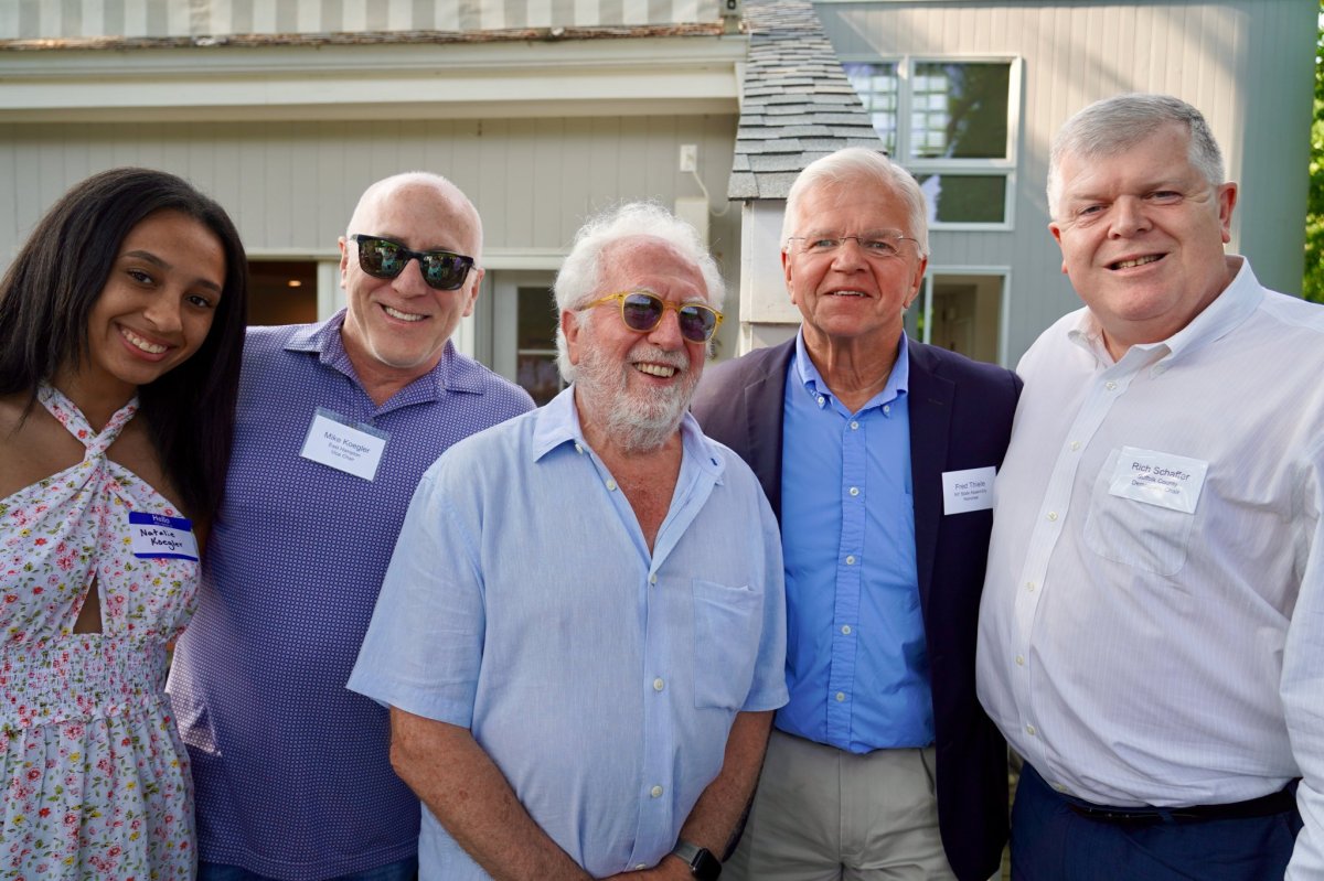 Natalie and Mike Koegler, Gordon Herr, NYS Assemblyman and Honoree Fred Thiele, Rich Schaffer at Summer Party