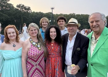 Scott Schwartz, Suzanna Bowling, Bonnie Conley, Franklin Lane, Ilene Sichel, Leonard Lane, Roger Sichel, Stewart Lane at the Watermill Center