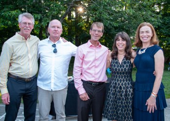 Steve Hogden, Russell Rose, Dan O'Shea, Sara Blue, Sherri Williams at Summer Benefit Party