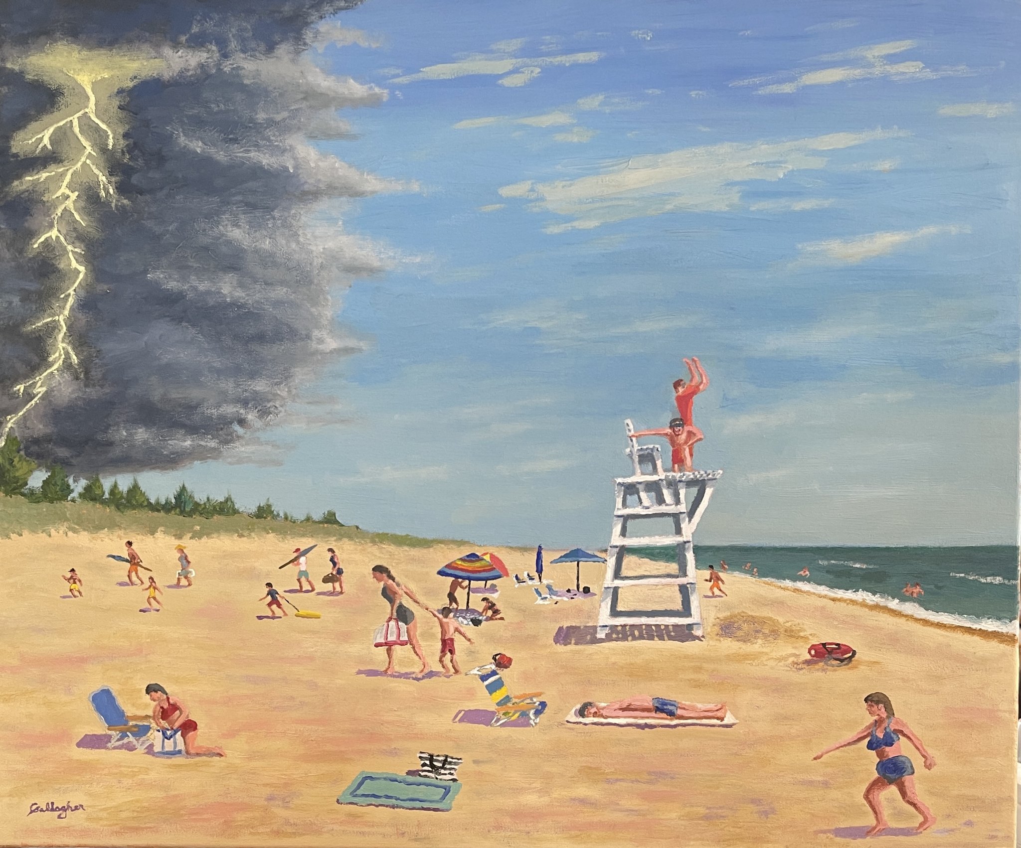 "Storm at the Beach" by Hugh Gallagher